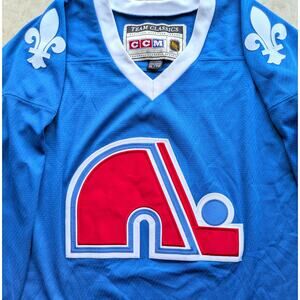 Quebec Nordiques CCM Team Classics jersey XL blue Avalanche NHL hockey retro
